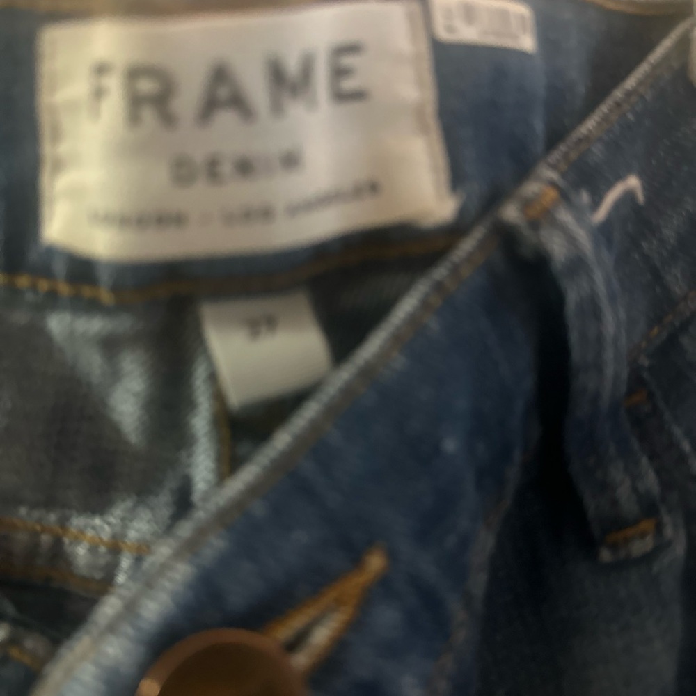 Frame Denim Blue Jeans with Button Detail - Picture 5 of 5